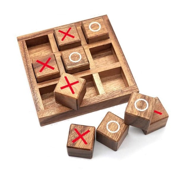 Wooden Tic-Tac-Toe Game Set