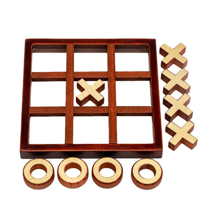 Wooden Tic-Tac-Toe Game Set